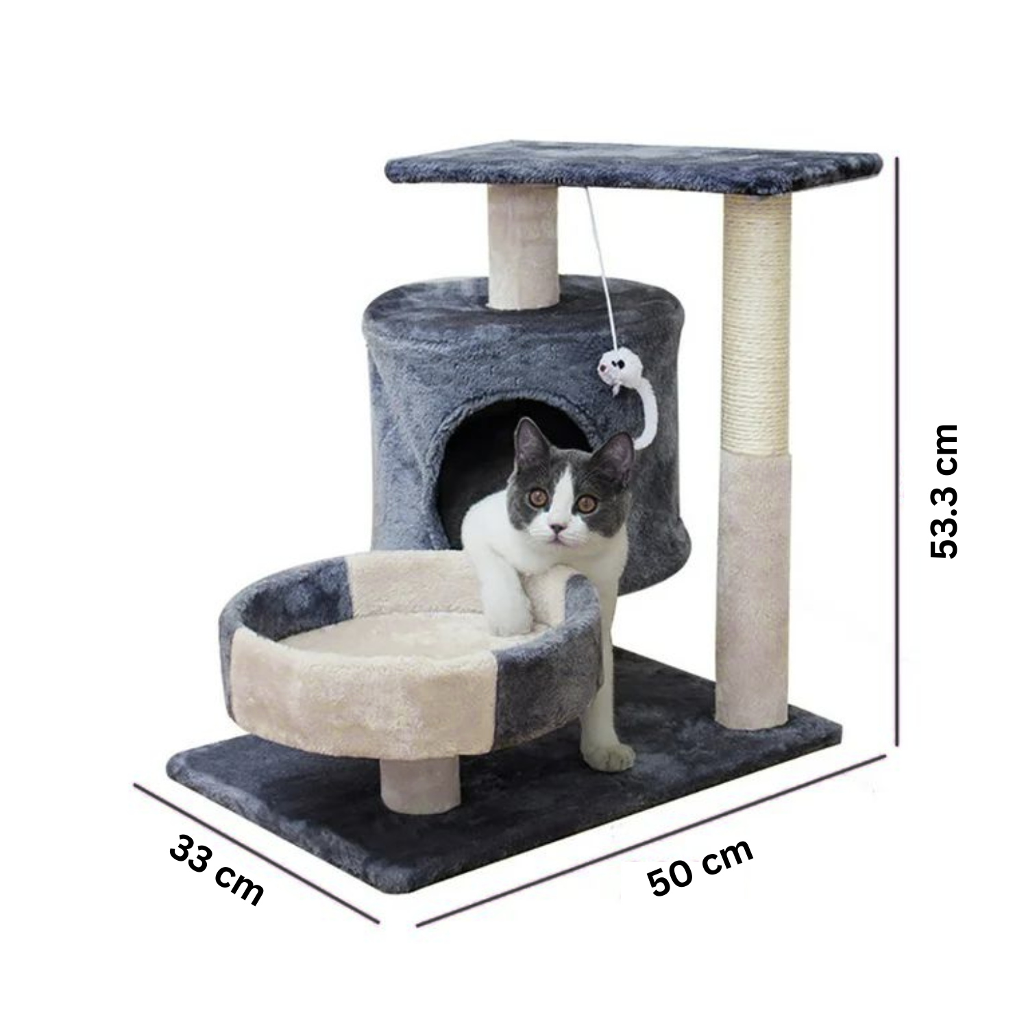 Multi Level Cat House Tree Tower with Sisal Scratching Posts