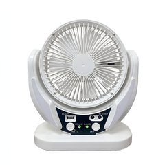Rechargeable Solar Powered Desk Fan with Extra LED Lighting