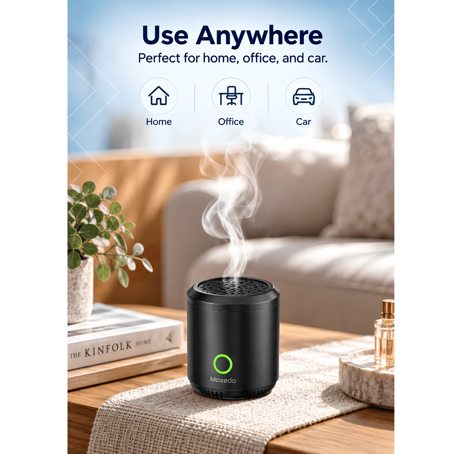 Moxedo MX-EBB03 Portable Bakhoor Burner, 22W Rechargeable Electric Incense Burner