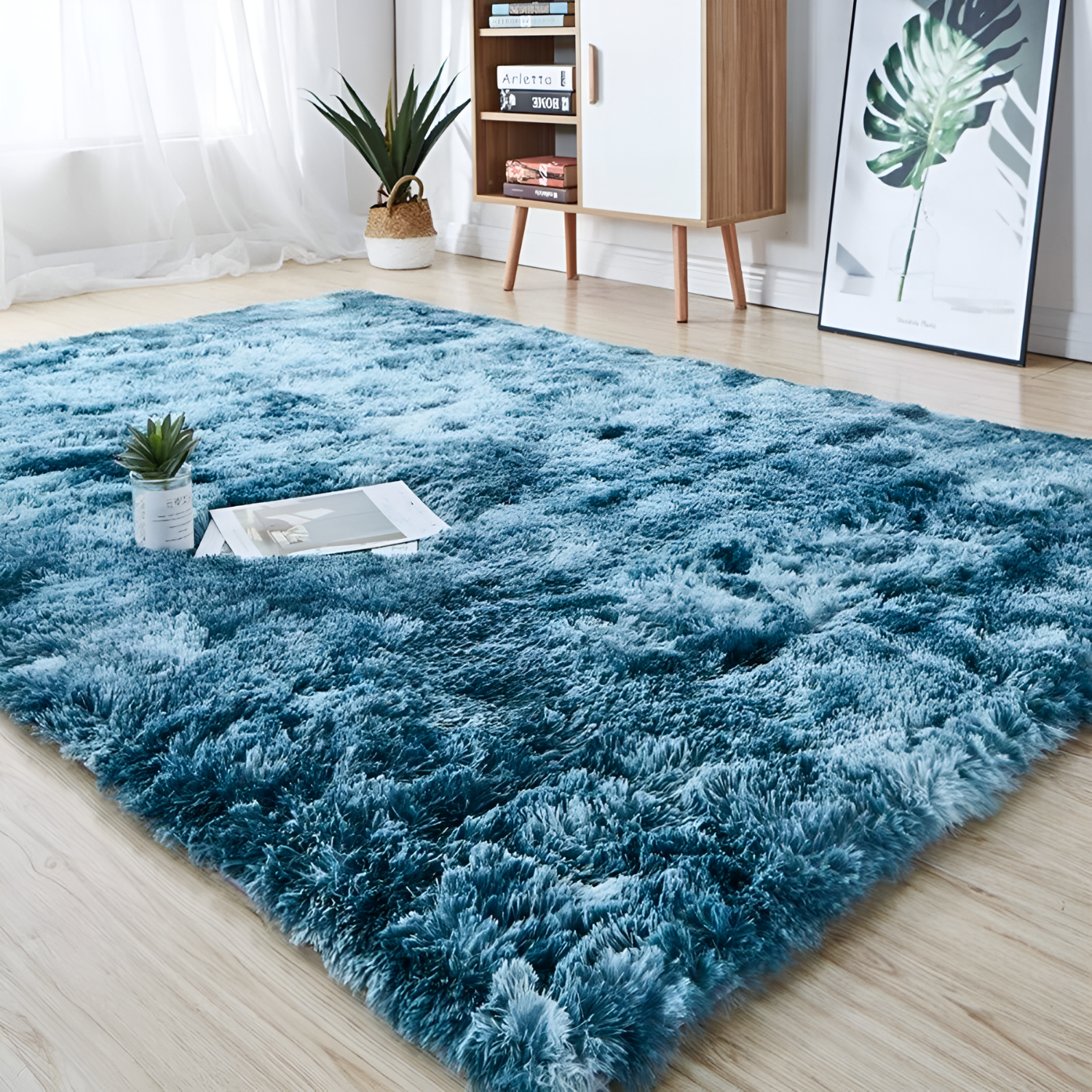 Ultra Soft Fluffy Indoor Rug Plush Carpet for Bedroom and Living Room 160 × 230 cm