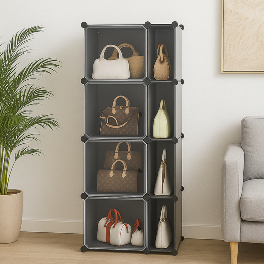 DIY Handbag Storage Cabinet, Multi-purpose Handbags Organizer Shelf