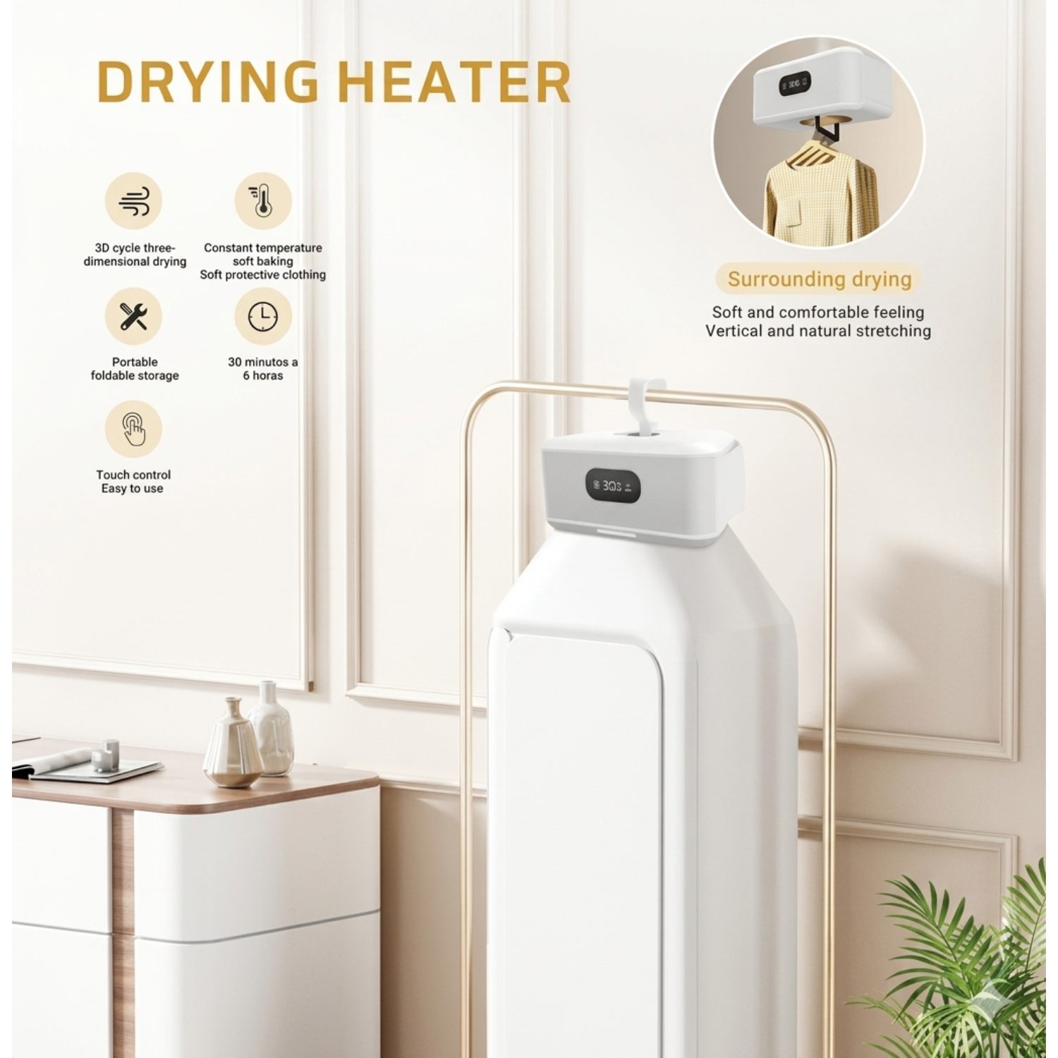 Portable Electric Folding Laundry Clothes Dryer Machine