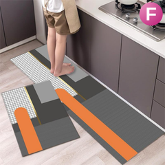 Water Absorbent Quick Drying Kitchen Floor Mat - Anti-Fatigue, Non-Slip, Easy Clean Rug 2 Pieces/Set