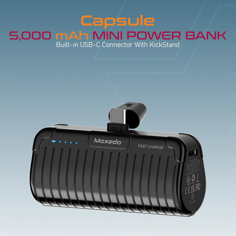 Moxedo Power Bank - 5000 mAh USB Type-C Connector Capsule