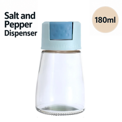 Salt and Pepper Dispenser for Kitchen, with Precise 0.5g Push Dispenser Blue