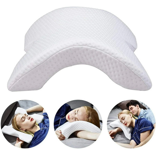 Pressure Free Memory Foam Pillow with Arm Hole Anti Hand Numb Arched Support