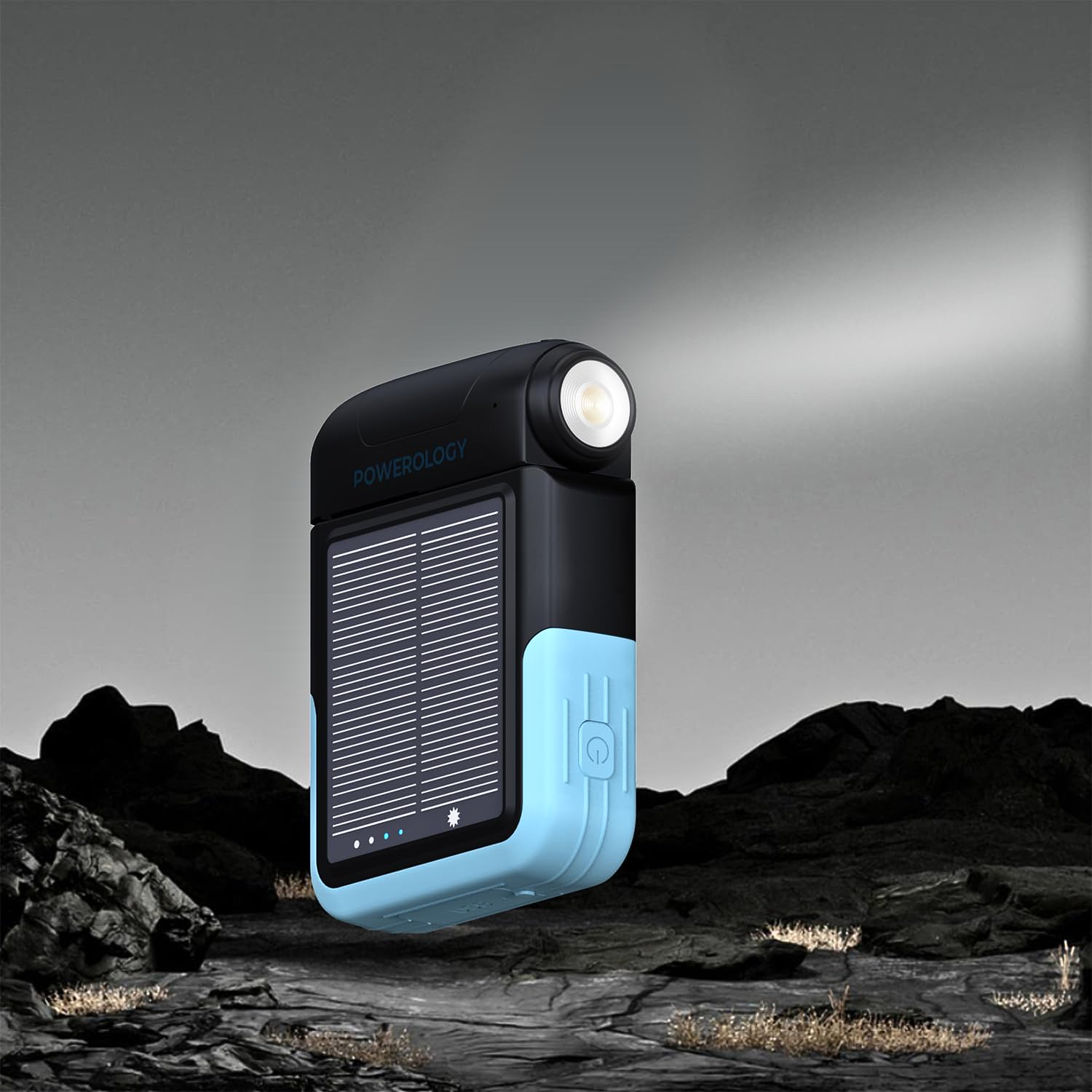 Powerology Sante 10000mAh Solar Power Bank with Detachable Flashlight