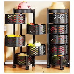 5 Tier Rotating Storage Organizer Rack for Kitchen