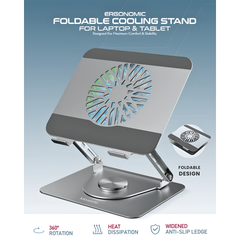 MOXEDO Ergonomic Foldable Cooling Stand for Laptop and Tablet