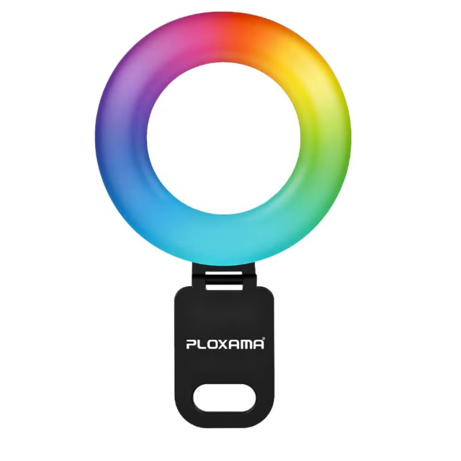Plokama U20 Pro RGB LED Phone Clip Fill Light Selfie Ring Light with Mirror