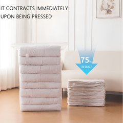 Three Dimensional Non Pumping Vacuum Bags for Clothes Compression Storage, Set of 5 Bags
