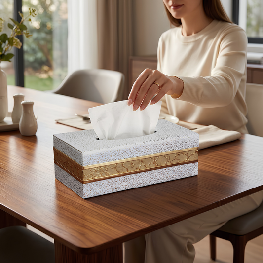 Rectangular Desktop Tissue Paper Holder Box 24 × 12 × 9 cm