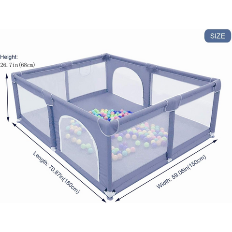 Portable Large Baby Fence Area, Large Baby Playpen, Anti-Slip Play Yard For Toddlers