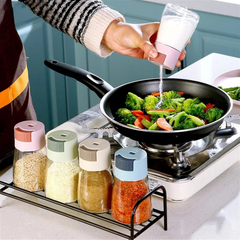 Salt and Pepper Dispenser for Kitchen, with Precise 0.5g Push Dispenser
