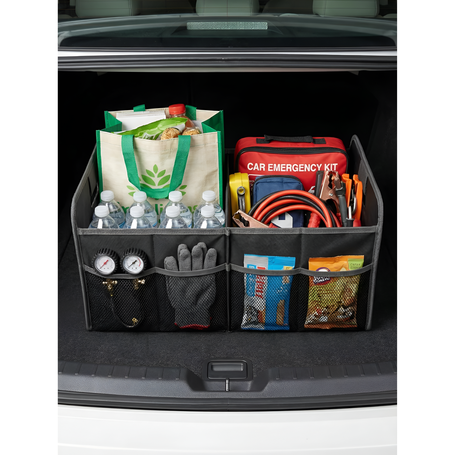 Green Lion 40L Foldable Dual Compartment Car Trunk Organizer Storage