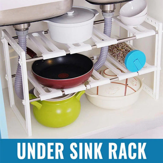 Under Sink Kitchen Cabinet Organizer Storage Rack