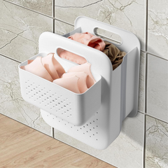 Ecoco Wall Mounted Laundry Basket with Undergarments Compartment