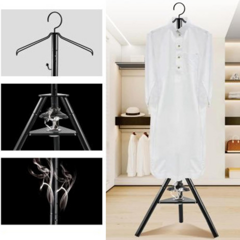Vertical Clothes Hanging Garment Steamer Stand with Incense Burner