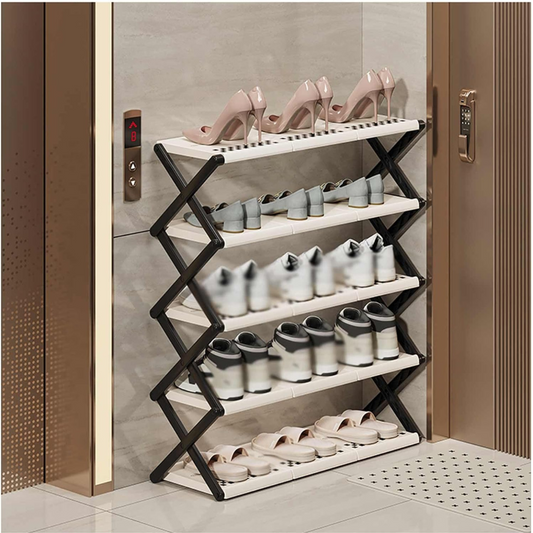 5 Layer Shoe Rack, Foldable Shoe Cabinet for Entryway