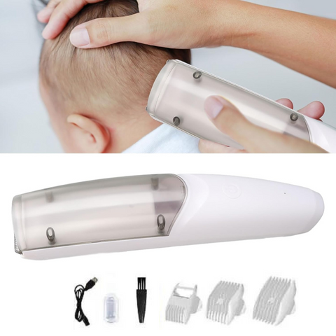 Rechargeable Baby Hair Trimmer, with 3 Auxiliary Combs and Accessories