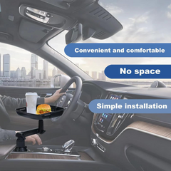 360° Adjustable Car Cup Holder Food Dining Tray with Phone Holder