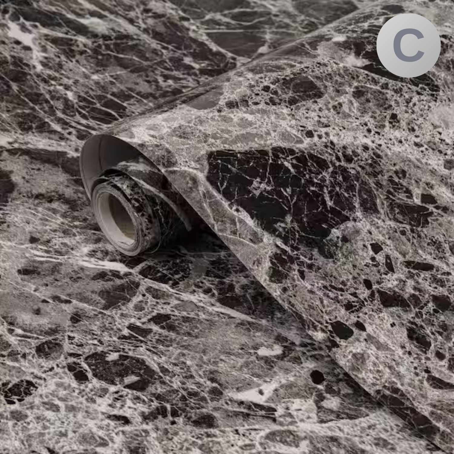 Waterproof Non-slip Self-Adhesive Marble Pattern Kitchen Wallpaper Sticker Pattern C