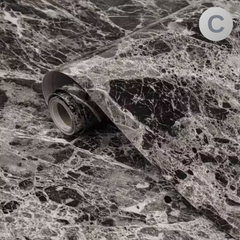 Waterproof Non-slip Self-Adhesive Marble Pattern Kitchen Wallpaper Sticker Pattern C