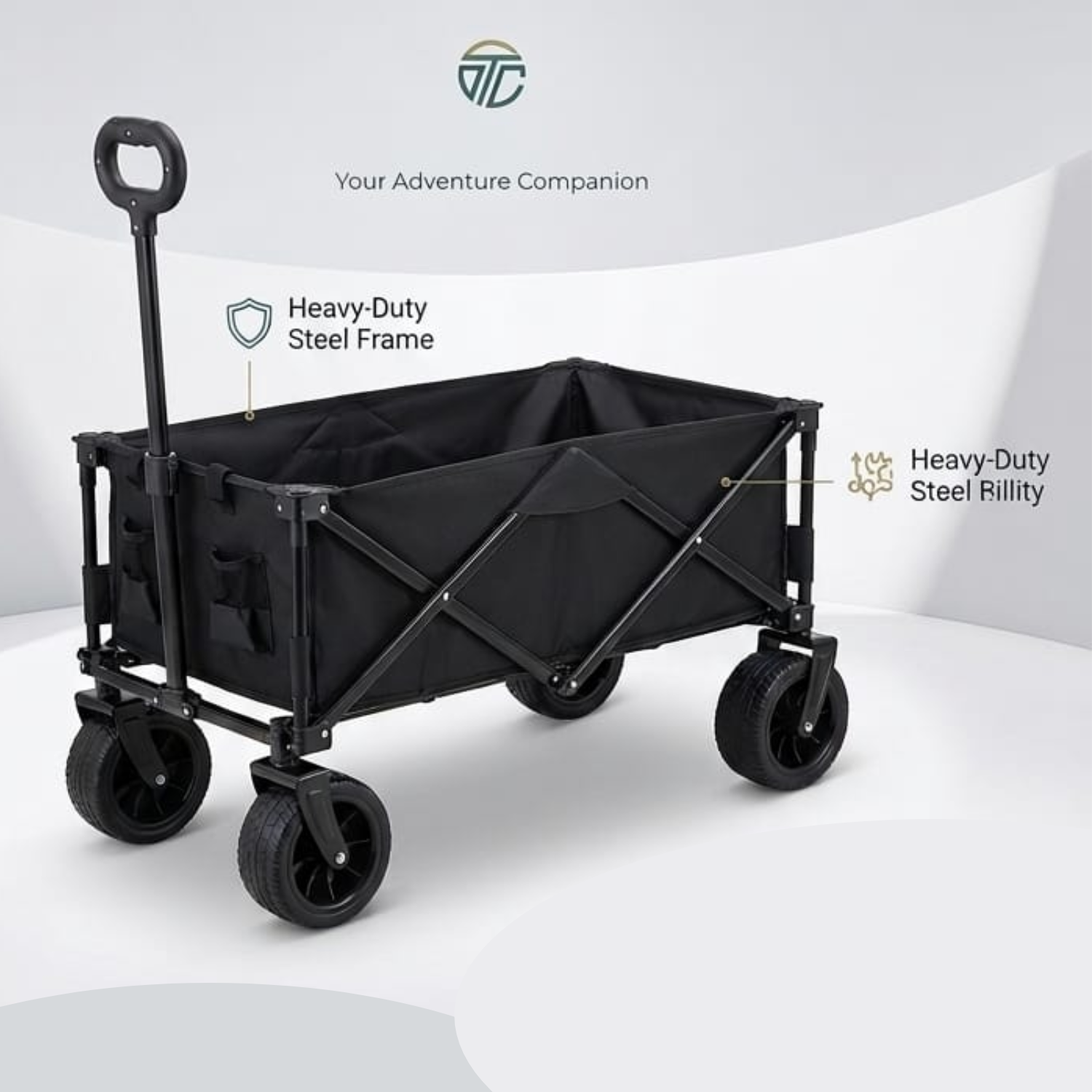 Heavy Duty Folding Wagon Trolley 150Kg Load Capacity SAHTA01
