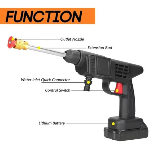 48Vf Cordless High Pressure Car Washing Gun with Dual Battery, Rechargeable, with Detergent Tank