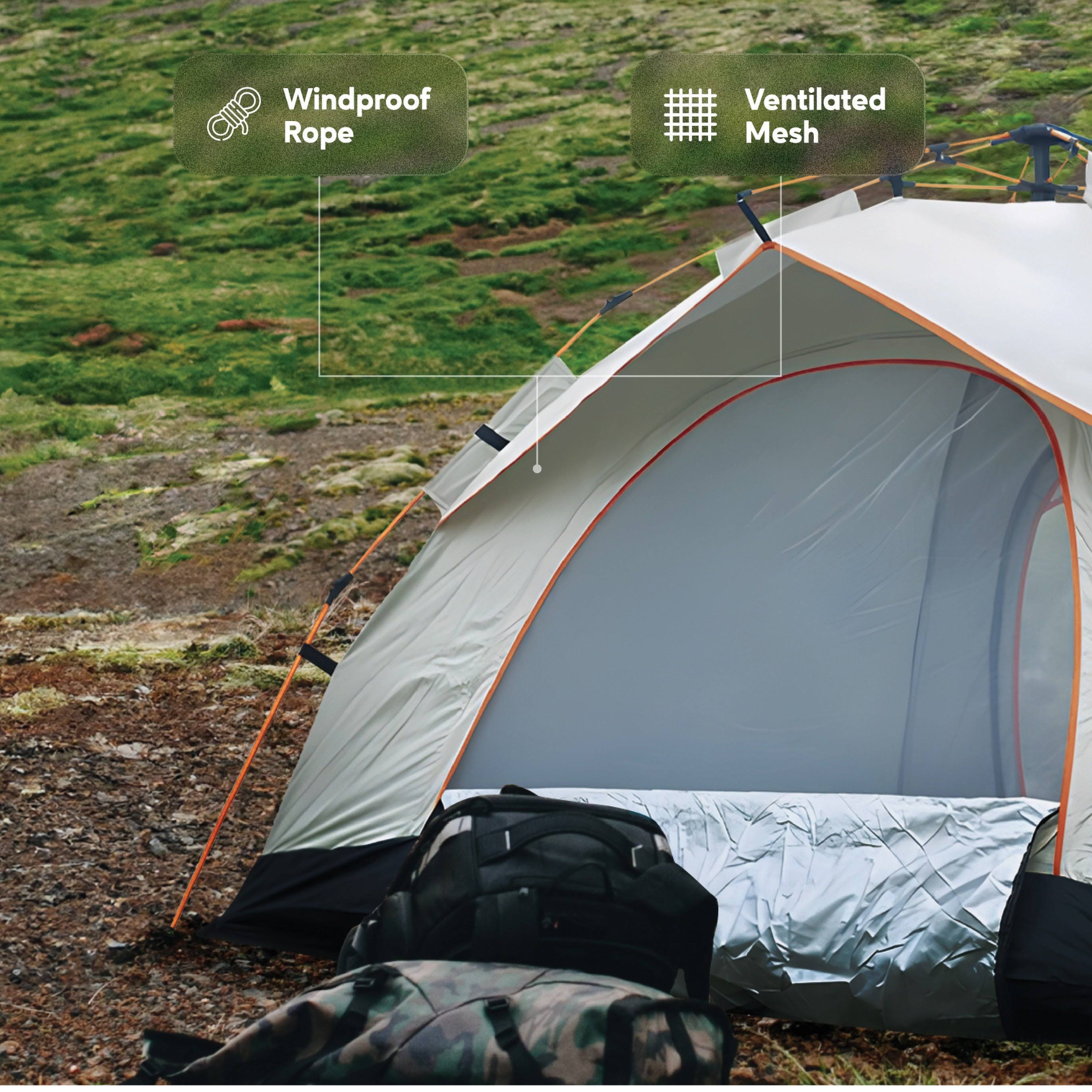 Green Lion GT-3 Camping Tent for 3-4 People