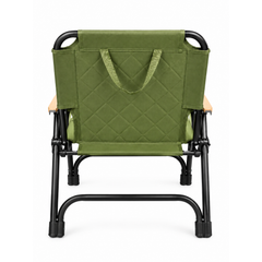 Premium Folding Camping Chair with Wooden Armrests