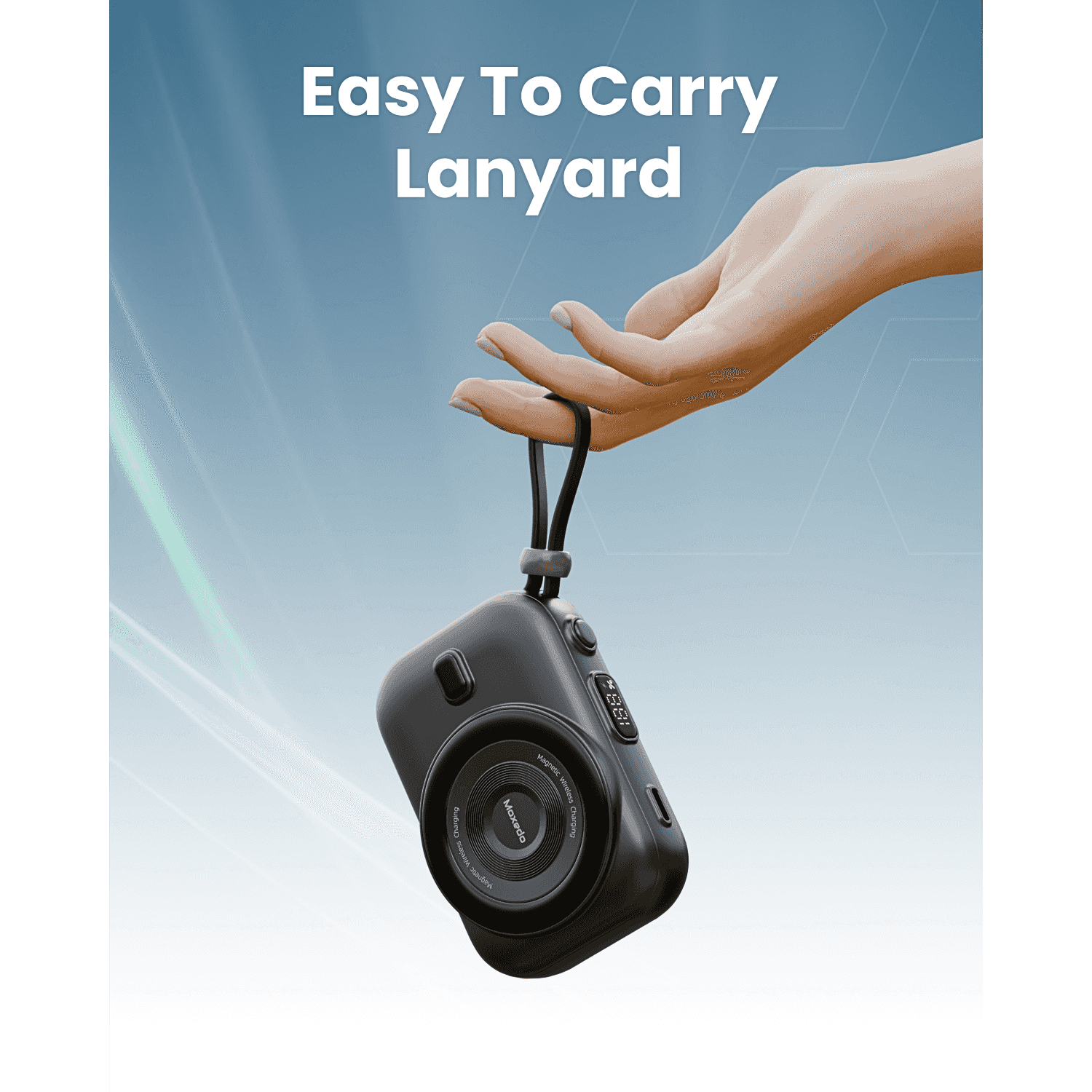 Moxedo 5x 10000mAh Wireless Charging Power Banks with Charging Dock Station, Built-in Cables, USB C Fast Charging and Digital Display