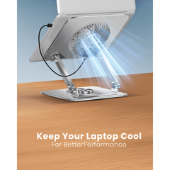 MOXEDO Ergonomic Foldable Cooling Stand for Laptop and Tablet