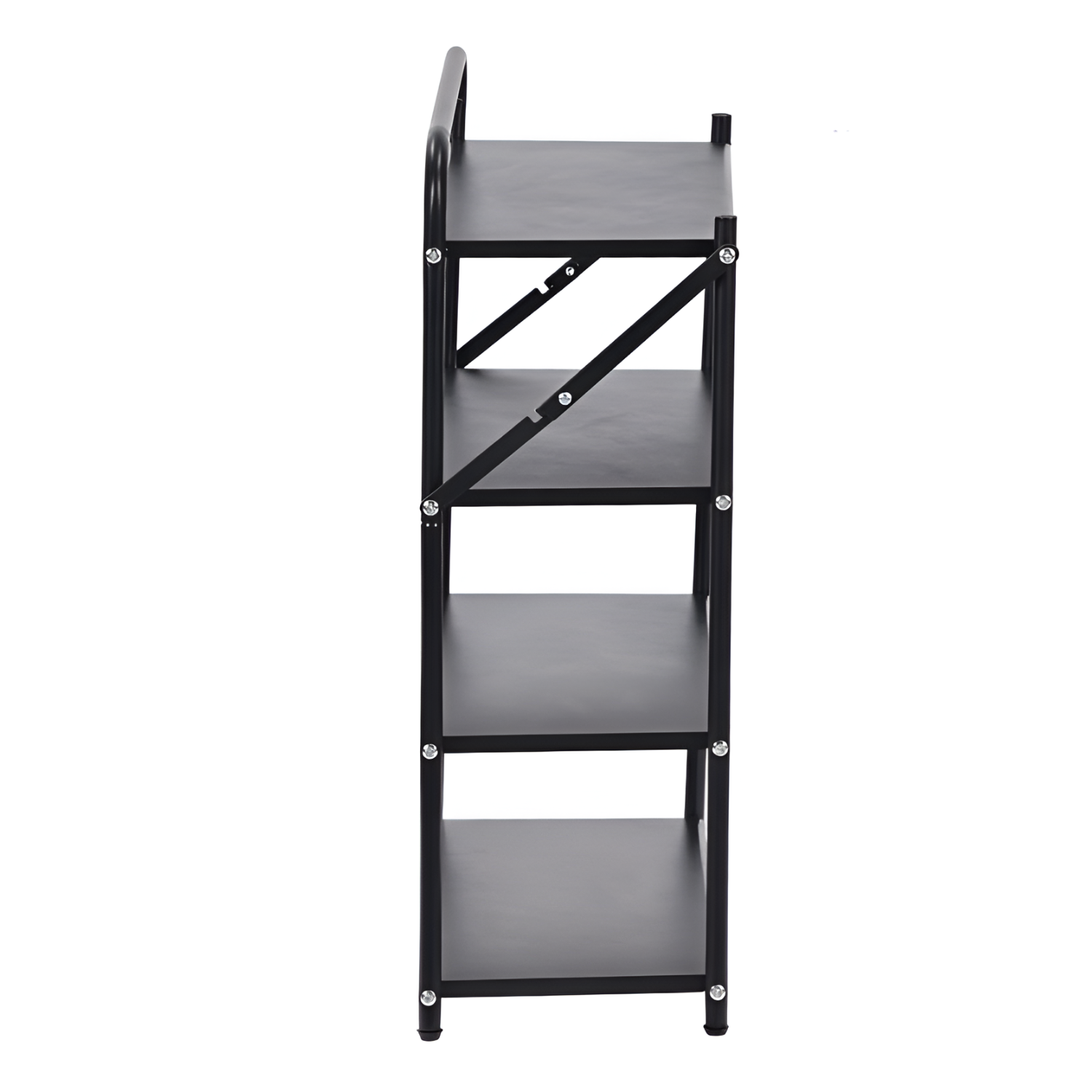 4 Tier Folding Space Saving Metal Shoe Rack Organizer
