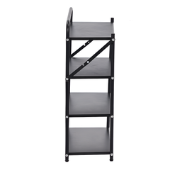 4 Tier Folding Space Saving Metal Shoe Rack Organizer
