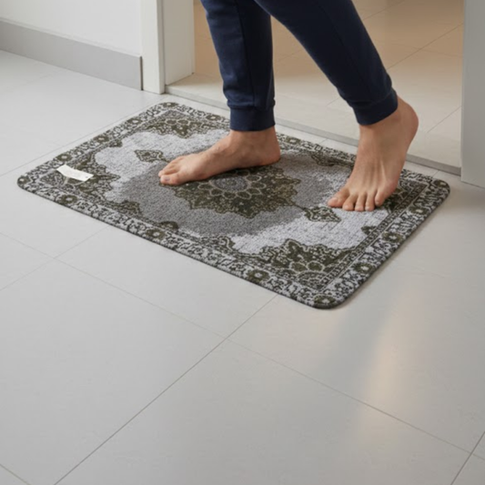 Quick Water Absorbing Bathroom Floor Mat with Anti Slip Bottom