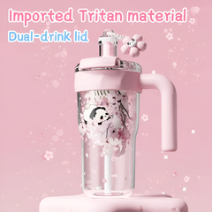 Diller 860ML Panda Plastic Drinking Water Bottle for Girls