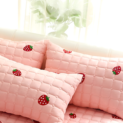Quilted Waterproof Fitted Size Mattress Protector Bed Sheet with 2 Pillow Cases