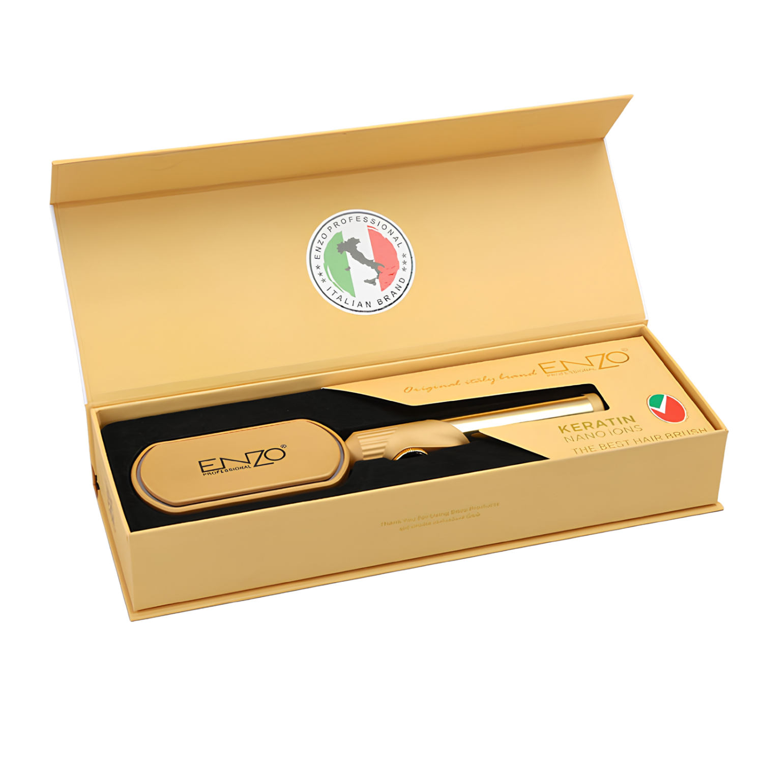 Enzo Professional EN-4002 Keratin Nano Ions Hair Straightener Brush