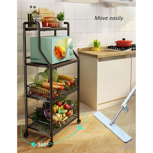 Multi Purpose Kitchen Storage Organizer Trolley Rack