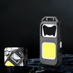 Multifunctional COB Keychain Light with Magnetic Base and Bottle Opener