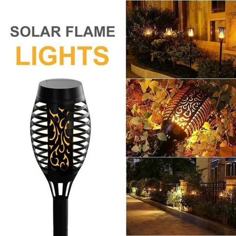 Waterproof Solar Outdoor Garden LED Flame Light