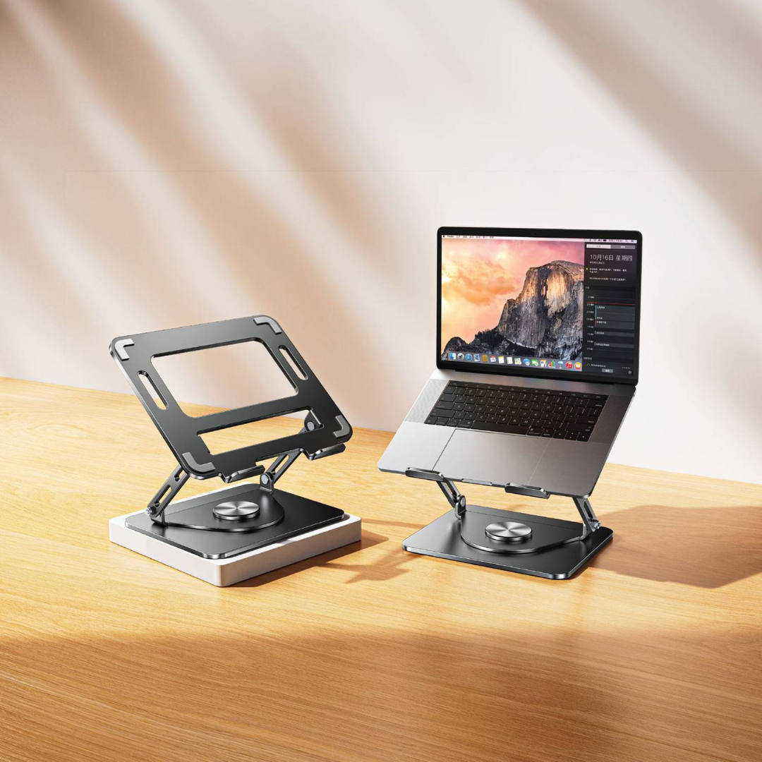 Rotatable Apple Computer Stand Green Lion 360 Rotatable Laptop Stand Black in Qatar – Qmax Qatar