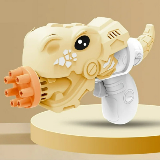 Dinosaur Multi Hole Bubble Gun for Kids Yellow
