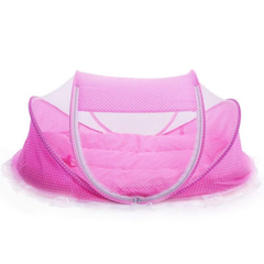 Folding Mosquito Protection Net Newborn Baby Bed Crib with Pillow