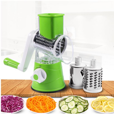 Manual Vegetable Cutter - Rotary Vegetable Slicer Shredder Chopper Machine