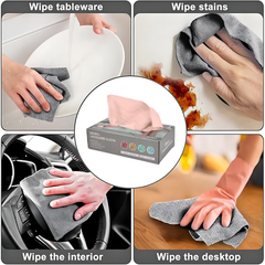 20 Pcs/Box Micro Jacquard Disposable Kitchen Cleaning Cloth, Reusable and Washable Cleaning Wipes