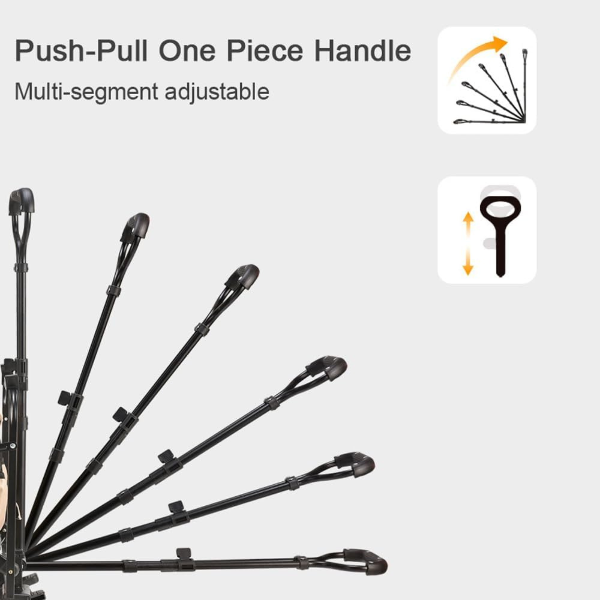 150Kg Capacity Heavy Duty Folding Collapsible Wagon Trolley Cart for Picnic and Outdoor Camping