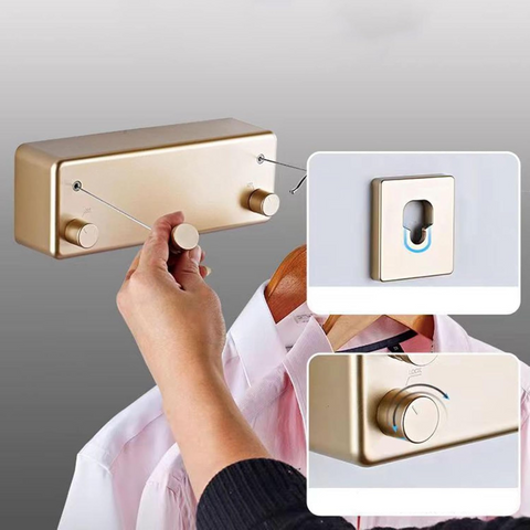 Double Retractable Steel Wire Indoor Clothes Hanger Clothesline