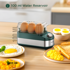 Green Lion Trio Egg Cooker with 3 Baking Modes, 8-Minute Fast Cooking